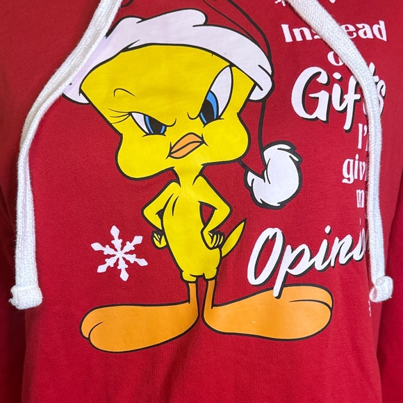 Looney tunes Tweety bird graphic hoodie Christmas - Picture 3 of 8